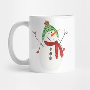 Snowman - Perfect Holiday Gift - Painted in Christmas Colors Mug